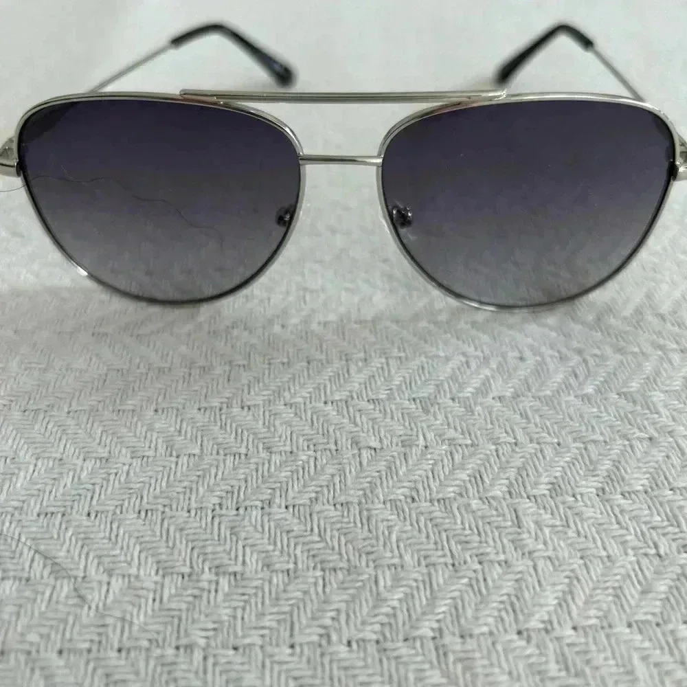 New Calvin Klein Nickel Metal Aviator Sunglasses